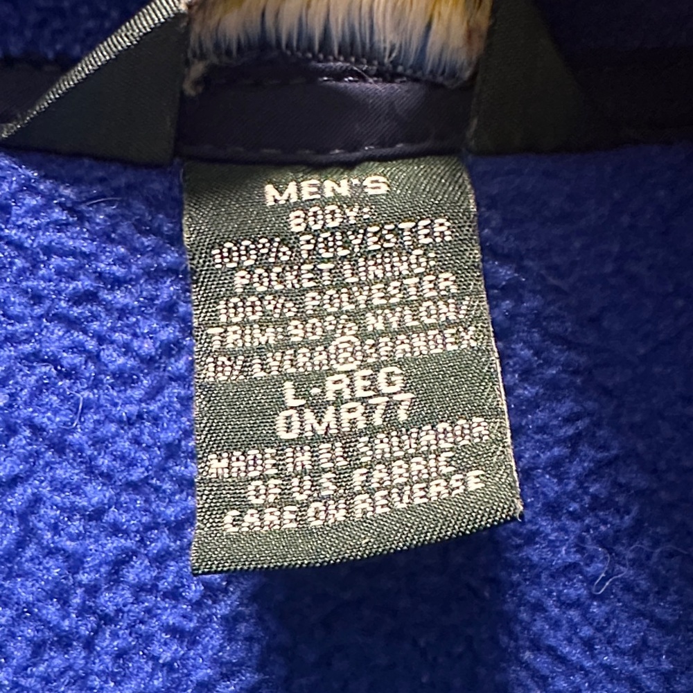 L.L. Bean Men’s Royal Blue Fleece Vest Vintage - Polartec - Size L - Picture 5 of 6